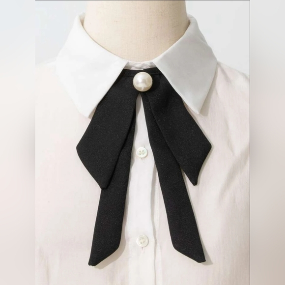 Source Unknown Accessories - Women's Detachable Bowtie Collar with pearl